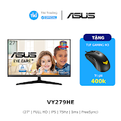 [Tặng Chuột Tuf Gaming M3] - Màn Hình Chơi Game Asus Vy279He (27Inch/Fhd/Ips/75Hz/1Ms) - Hàng Chính Hãng