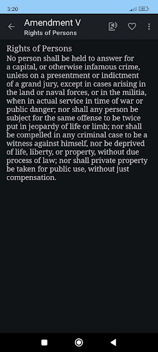 Screenshot US Constitution