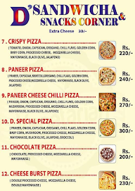 D' Sandwicha & Snacks Corner menu 7