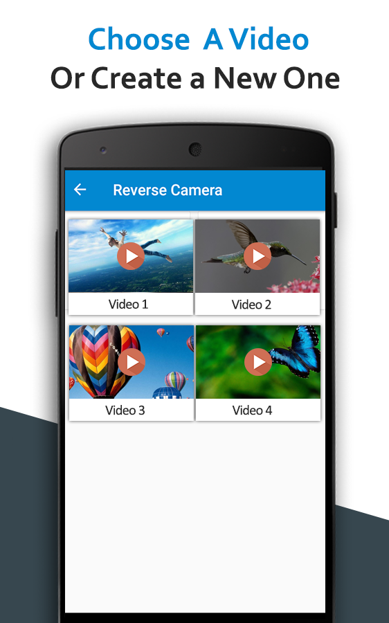 Скриншот Reverse Camera with Video Compressor & Slo mo Cam
