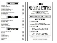 The Mughal Empire menu 1