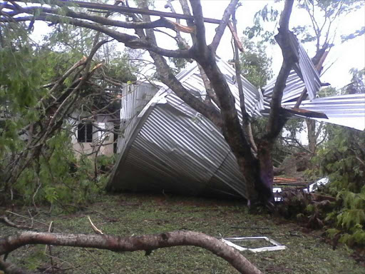 A file photo of damage at Kinondo Secondary School in Kwale county following heavy rains. /ALLOYS MUSYOKA