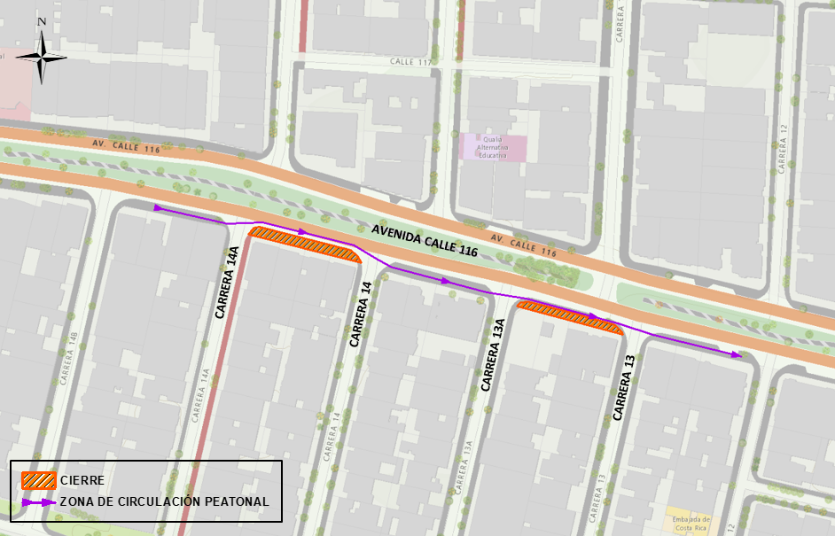 Mapa 2. Tránsito peatonal.