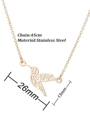Bird necklace stainless steel anima - 0