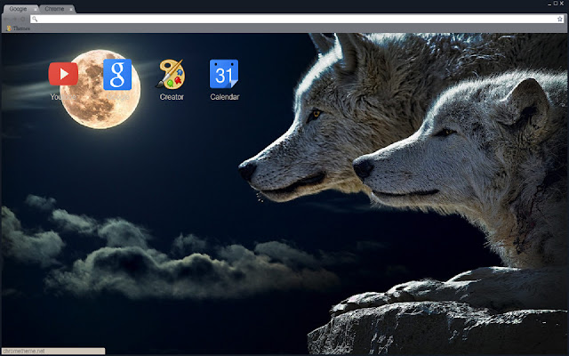 Wolves Theme 1366x768 chrome extension