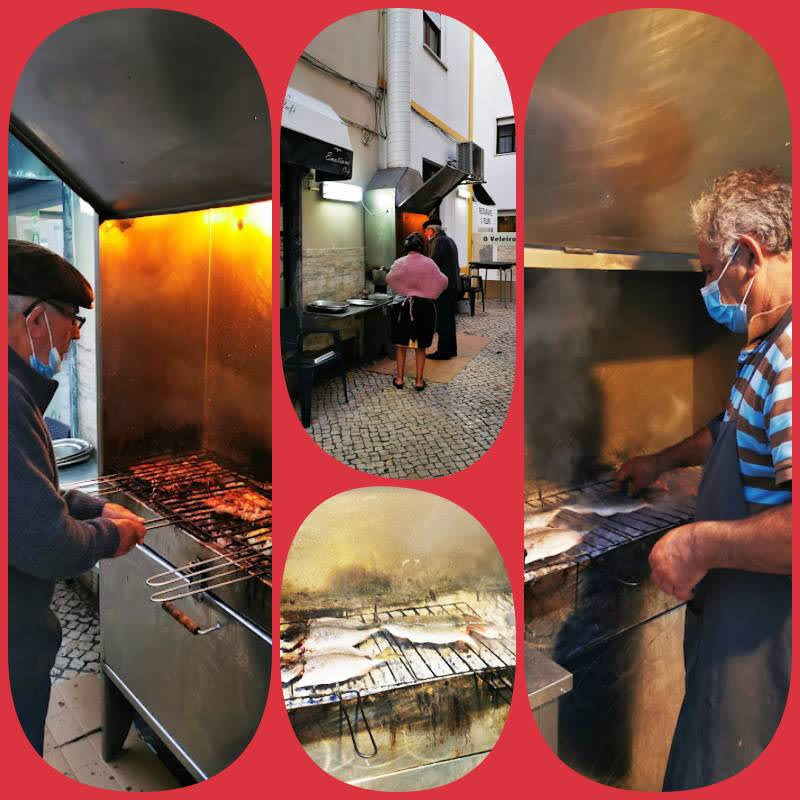 Portugál ételek - Portugália ízei - Portugáliában nem ritka, hogy a grill kint van, az étterem oldalában