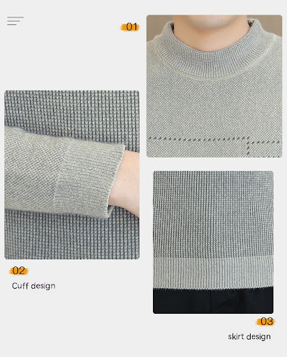 Title 2, Mens Half-High Collar Sweater Autumn And Winte...