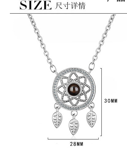 Title 1, Projection love necklace female 100 languages i...