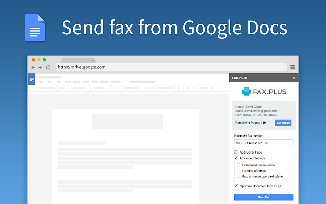 Fax Plus Fax Your Document Google Workspace Marketplace