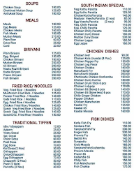 Vel Chettinadu Hotel menu 1