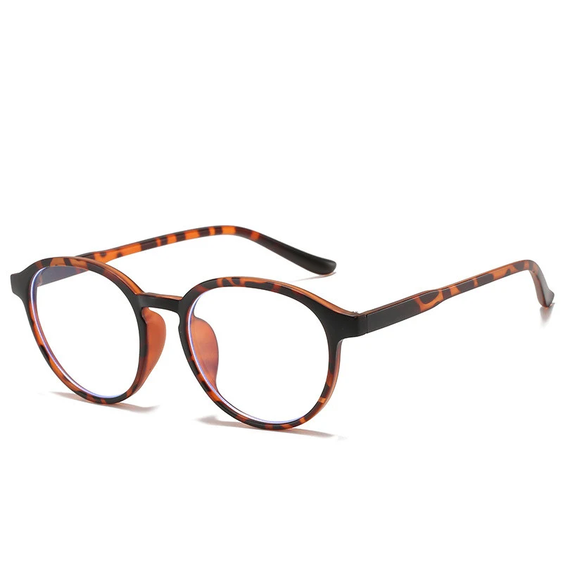 Fashionable Round Frame Flat Light Mirror Without Makeup, Retro Optical Glasses Myopia Frame. Enhance your style and vis