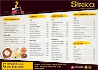 Sirka Restaurant menu 2