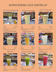 Shyam Mishra Juice Centre menu 2