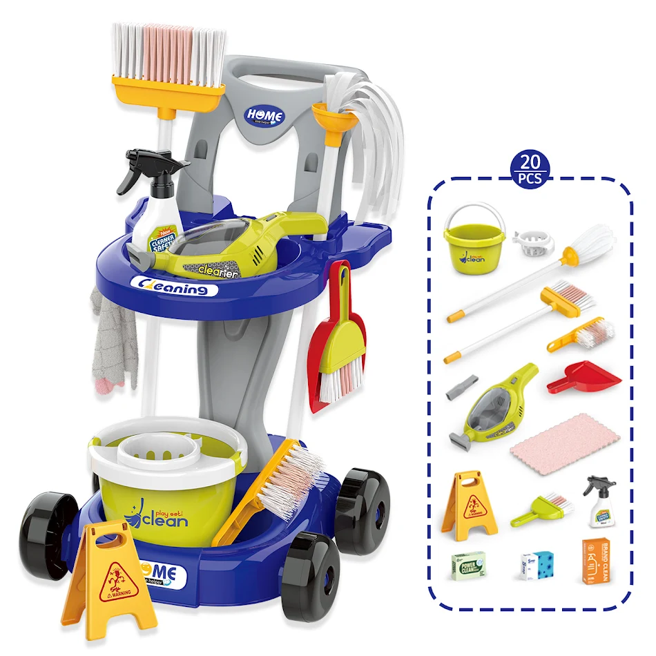 Kids Play House Cleaning Toys Complete Set with Accessories Encourages Role Play and Learning Fun Educational Cleaning S