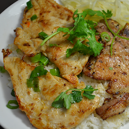 Grilled Chicken & Pork Chop Plate