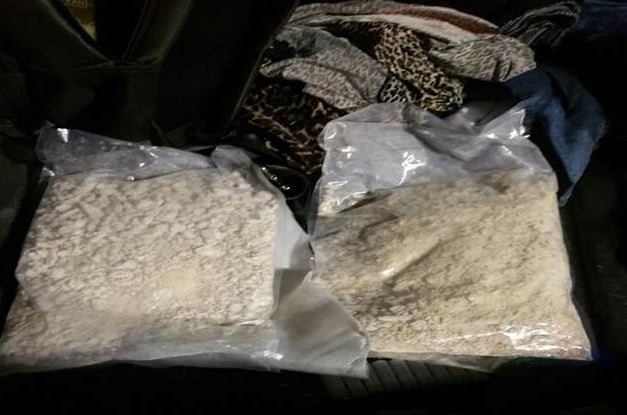 The 3.6kg of heroin found in a pedestrian’s backpack at Lebombo border on Wednesday.