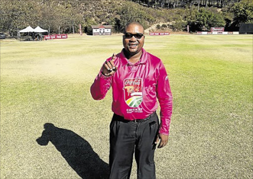 Former Border cricket captain Abongile Sodumo in Stellenbosch, where he umpired at the Coca-Cola Schools T20 Challenge last weekend Picture: ROSS ROCHE