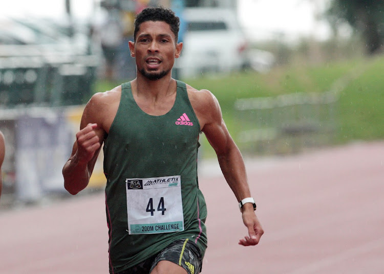 Wayde van Niekerk in action at Ruimsig in 2021.