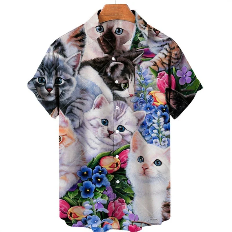 Chemises imprimées avec boutons animaux pour hommes et femmes. Confortables, élégantes et originales, ces chemises ajoutent une touche ludique à votre garde-robe.