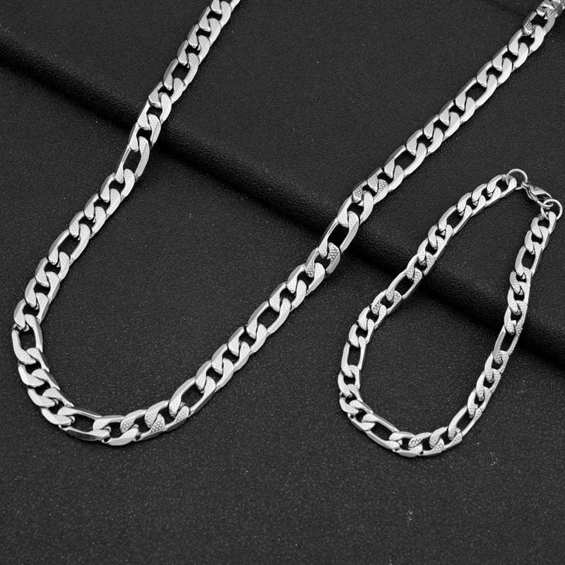 Title 3, Collier chaîne de niche en acier inoxydable Tex...