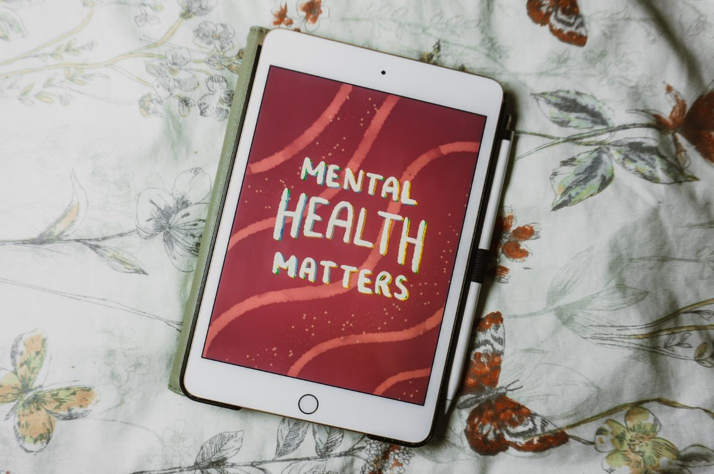 A mental health wallpaper on a phone