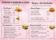 Everyday || Burgers and Cakes menu 1