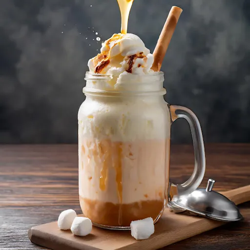 Toasted Marshmallow Ice Cream Soda [450 Ml, Mason Jar]