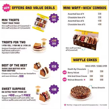 The Belgian Waffle Co menu 