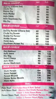 Pandit Dhaba menu 1