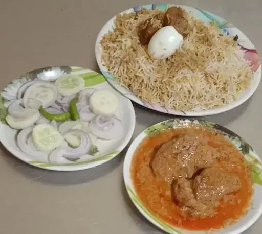 Egg Biryani With Chicken Kassa [2 Pieces]