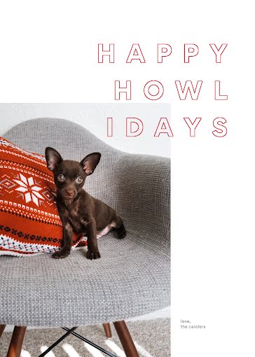 Happy Howlidays - Christmas Card template