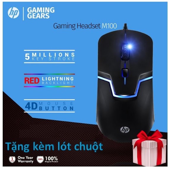 Chuột Máy Tính Hp M160 Fuhlen L102 / Hp 100 Led Rgb Tặng Lót Chuột Chơi Game, Văn Phòng