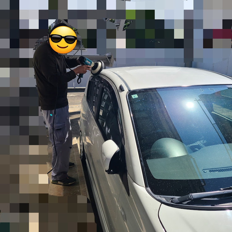 ミラの仕事仲間とコラボ撮影・ポリッシャー磨き・JF3・ありがとうございましたに関するカスタム事例の投稿画像2枚目