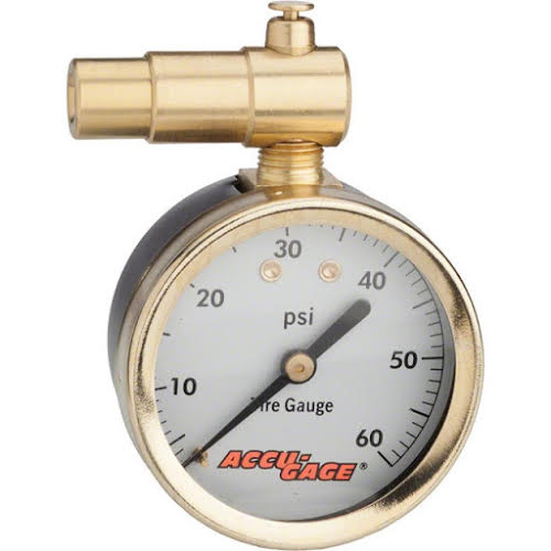 Meiser 60psi Presta-Valve Dial Gauge with Pressure Relief