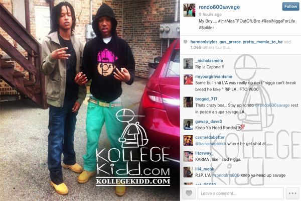 Lil Durk, RondoNumbaNine & Close Associates Mourn Aspiring Rapper L'A  Capone's Death | Welcome To KollegeKidd.com