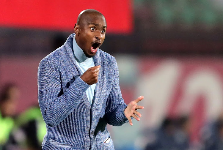 Mamelodi Sundowns head coach Rhulani Mokwena reacts during the Caf Champions League match against Al-Ahly in Cairo, Egypt, February 25 2023. Picture: EPA/KHALED ELFIQI/BACKPAGE PIX