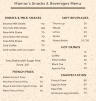 The Food Maniac menu 1