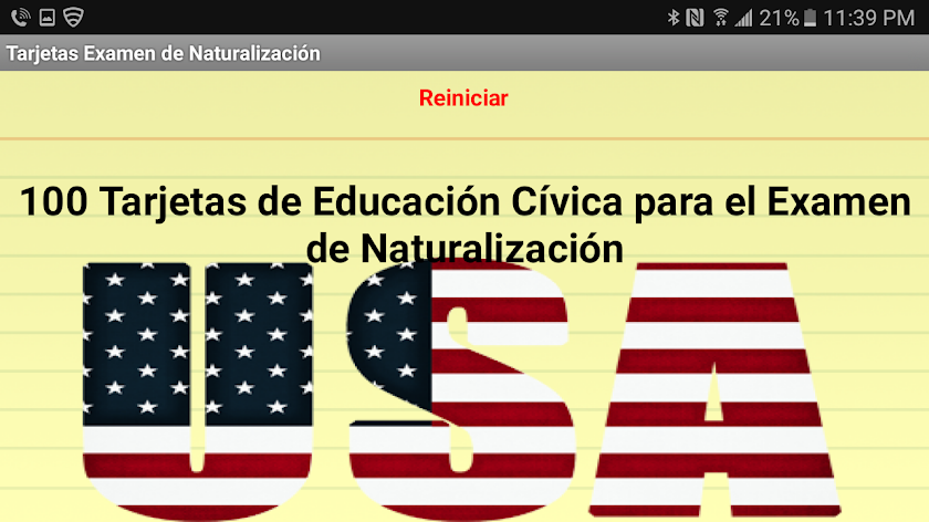 Ciudadanía Tarjetas Espanol Screen 1