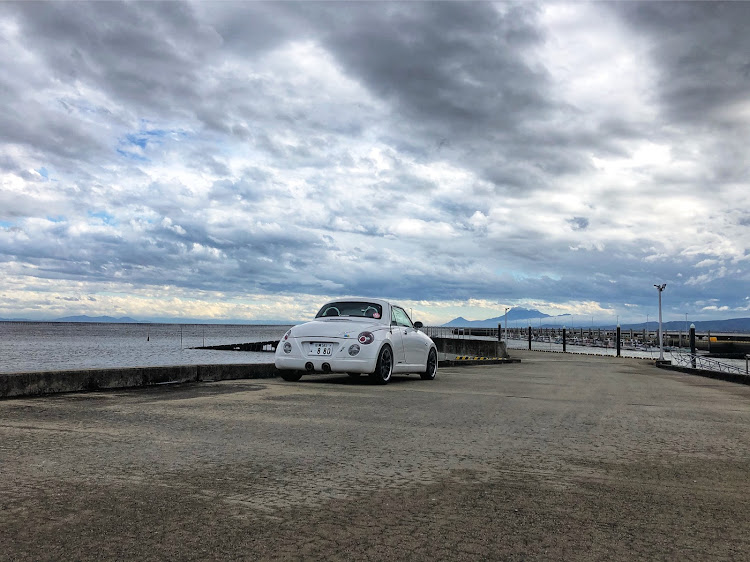 コペンの有明海・カモメ・絵になるクルマ・暴風警報・雨の日ショットに関するカスタム事例の投稿画像6枚目