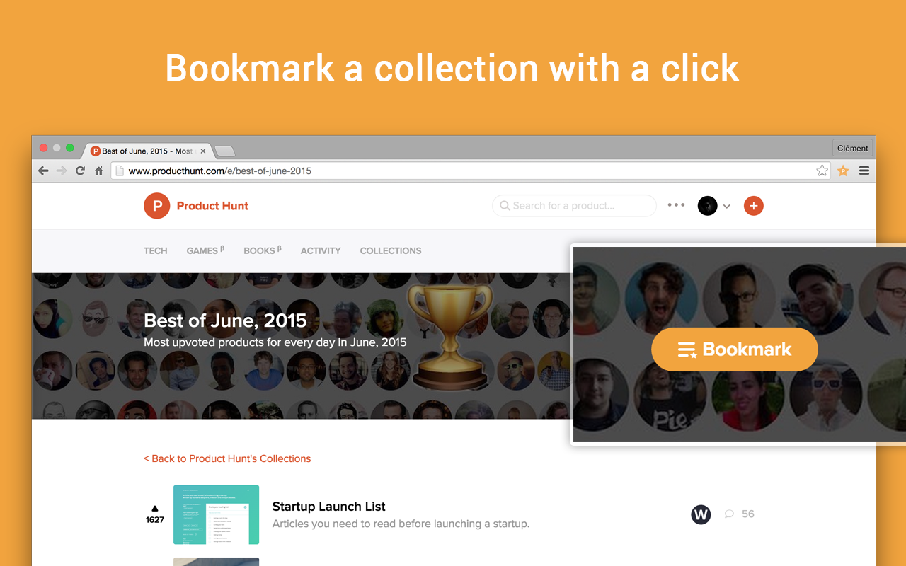 Product Hunt Bookmark Collections Preview image 4