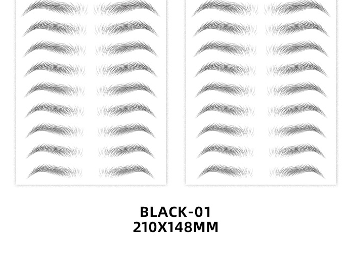 Title 4, 6D Imitatie Eco Wenkbrauw Stickers Waterdicht e...