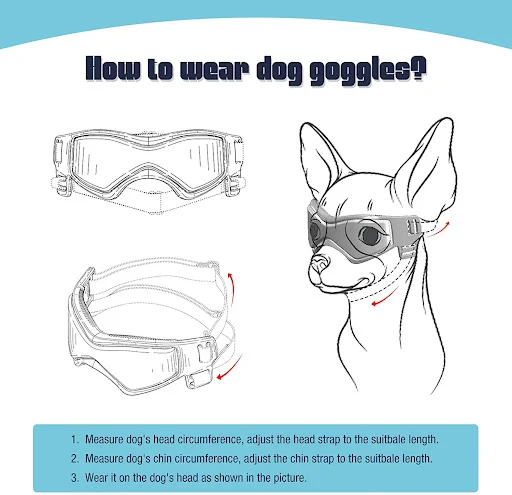 UV Protective Goggles for Dogs Cat Sunglasses Cool Protection Eyewear for Small Medium Dogs Outdoor Riding Pets Accessor