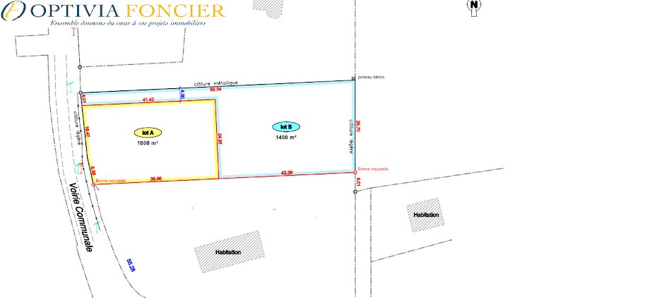 Vente terrain  1400 m² à La Gacilly (56200), 27 500 €