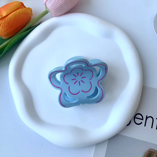 Title 14, Acetate Five Petal Flower Grip Line Dance Hollo...