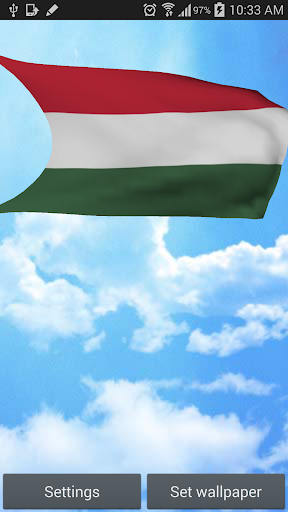 3D Hungary Flag Live Wallpaper