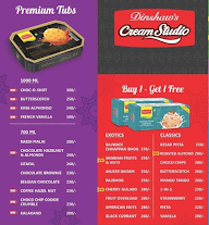 Dinshaw's Cream Studio menu 1