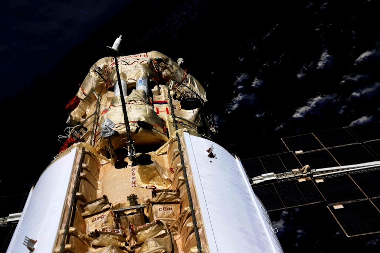 The Nauka (Science) Multipurpose Laboratory Module is seen docked to the International Space Station (ISS) July 29, 2021.