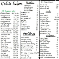 Gulati Bakers menu 1