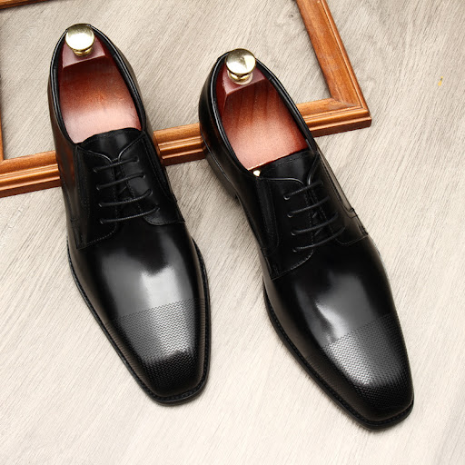 Title 4, Fashion Cowhide Small Square Toe Mens Leather ...