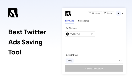 Ad Library: Sauvegarder sur Twitter